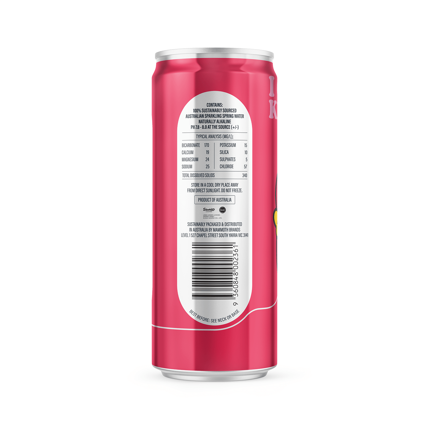 Hello Kitty - My Melody Mineral Water - 330ml (Only 240 Available) - drinkrippl.com