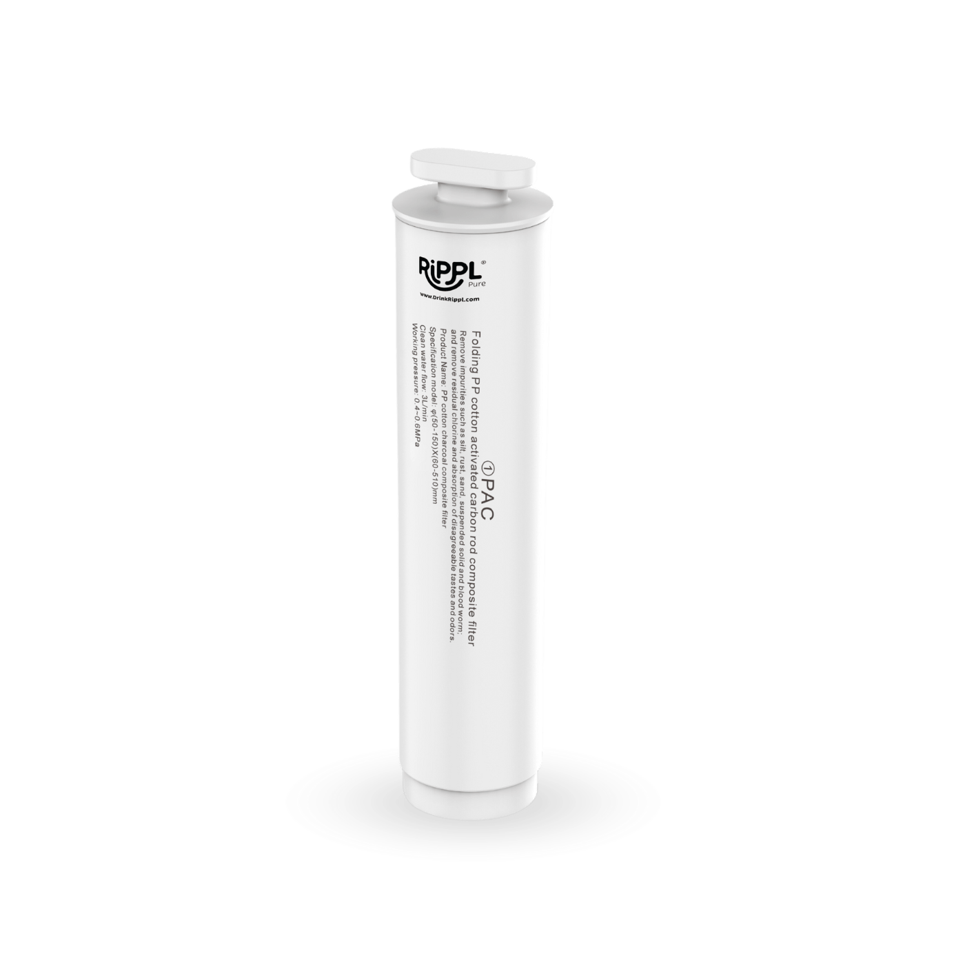 PAC Filter Replacement for Rippl Pure - Essential to Maintain Clean, Pure Water - drinkrippl.com