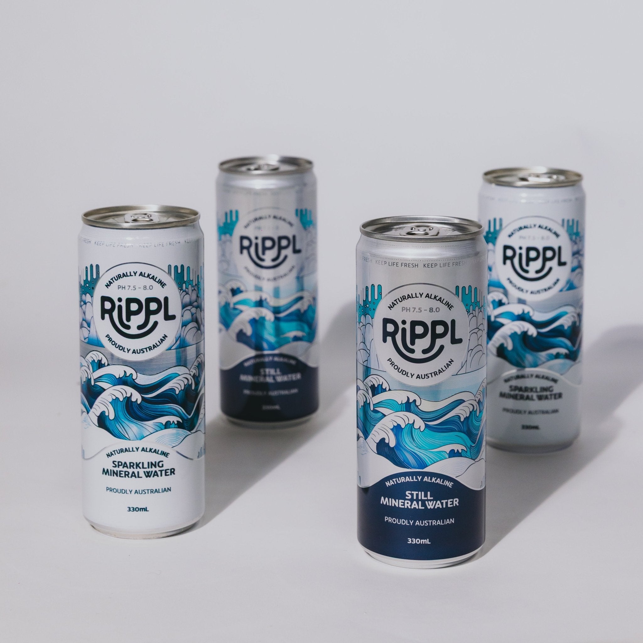Pack of 24 - Rippl Wave Sparkling & Still Mineral Water - drinkrippl.com