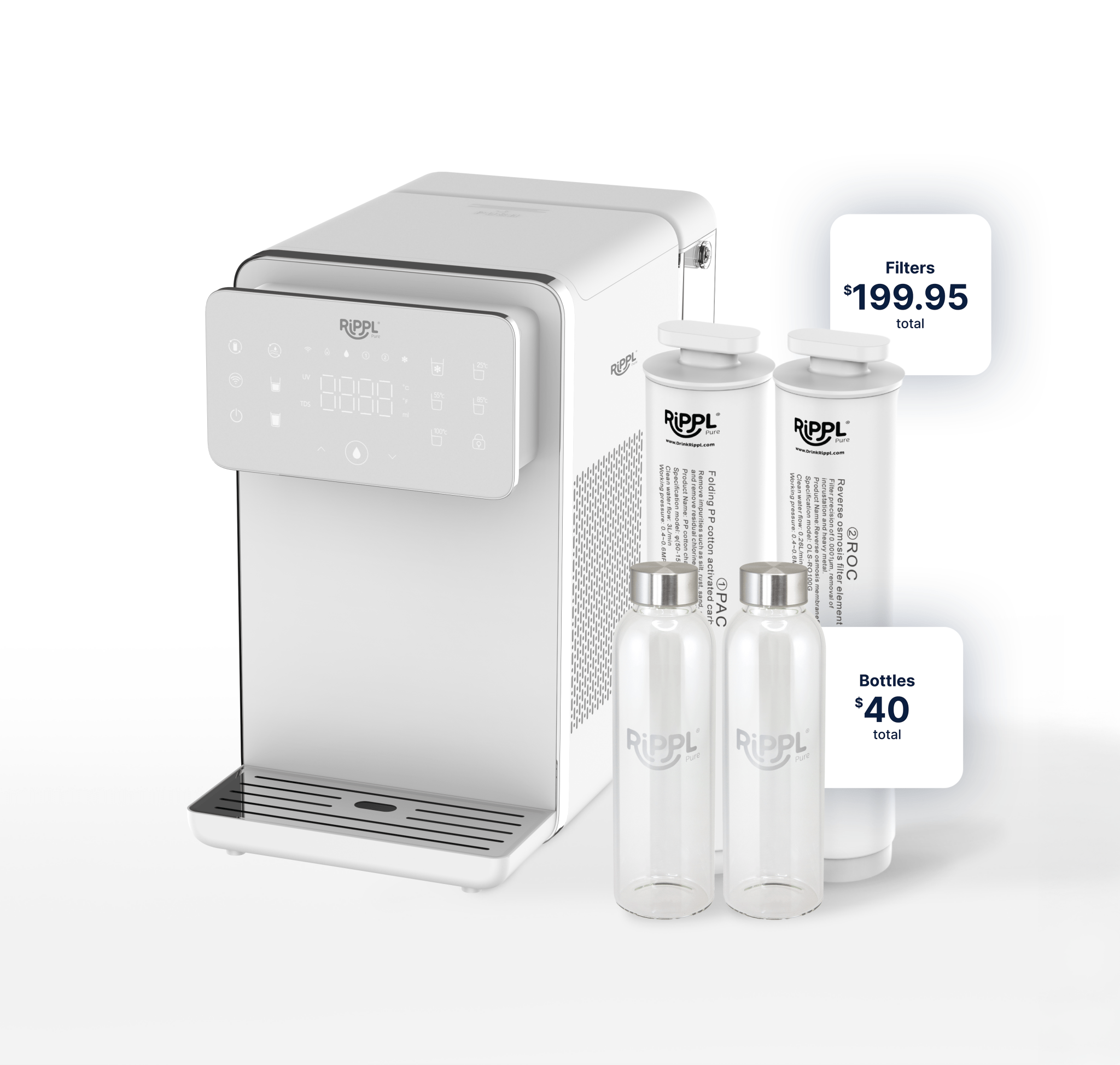 Rippl® Pure Reverse Osmosis Water Filtration System - drinkrippl.com