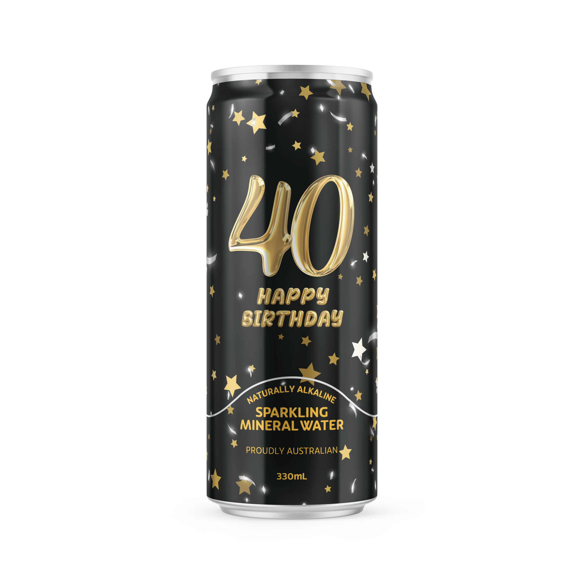 Happy 40th Birthday Mineral Water - 330ml - drinkrippl.com