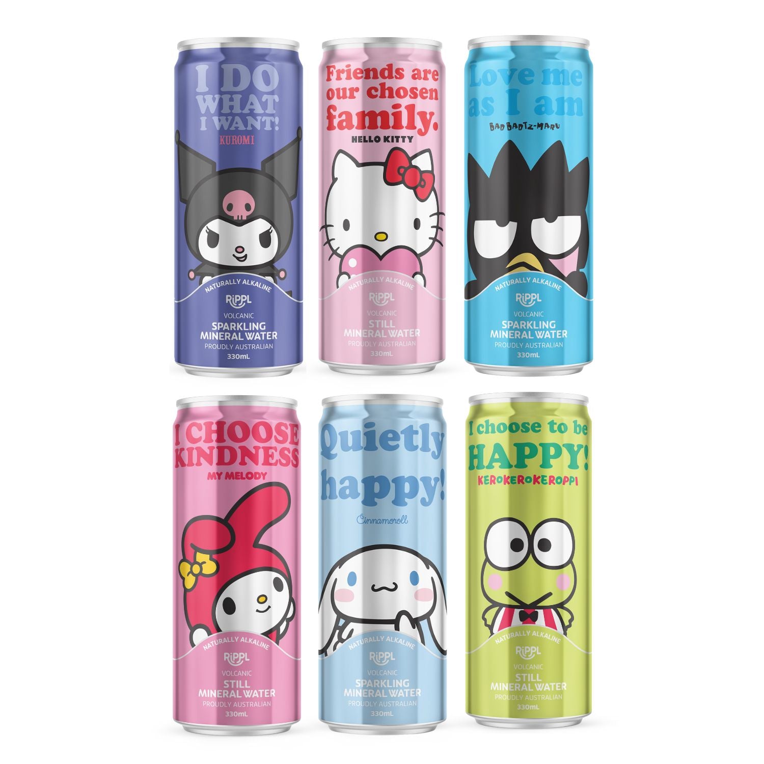 Hello Kitty Sparkling & Still Mineral Water Front