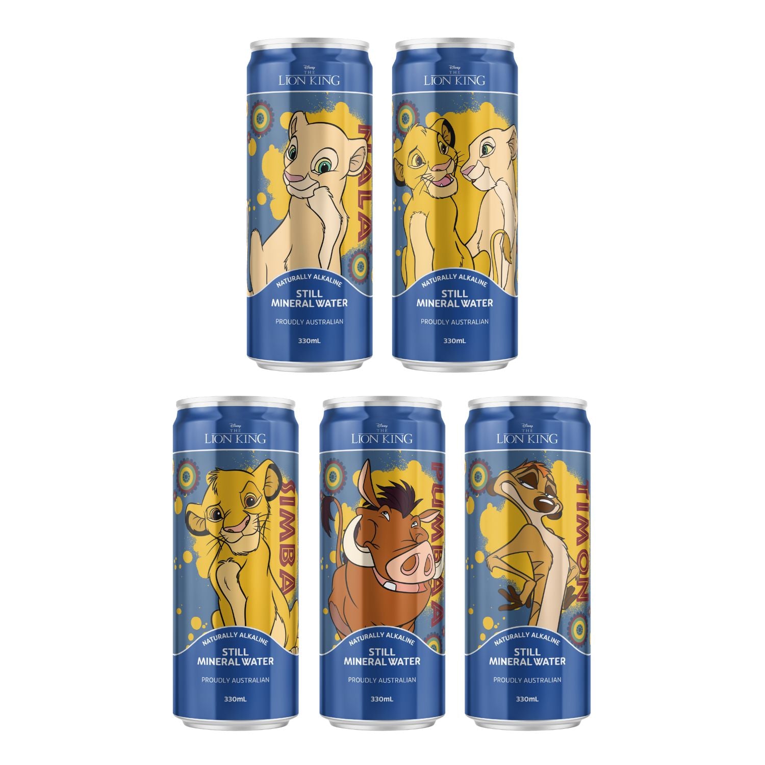 Lion King Limited Edition Collection 5 Pack Still Mineral Water – 330ml