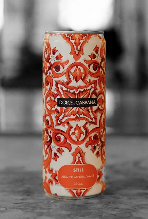 A Dolce & Gabbana can at an event