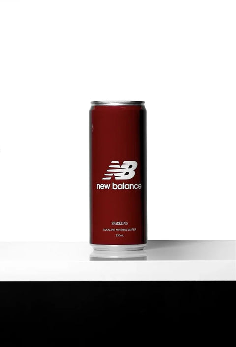 A New Balance can on a plinth